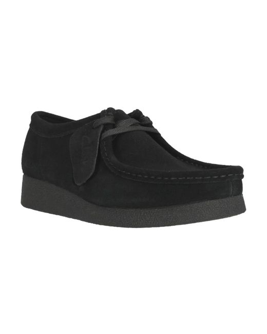 Clarks Black Laced Shoes
