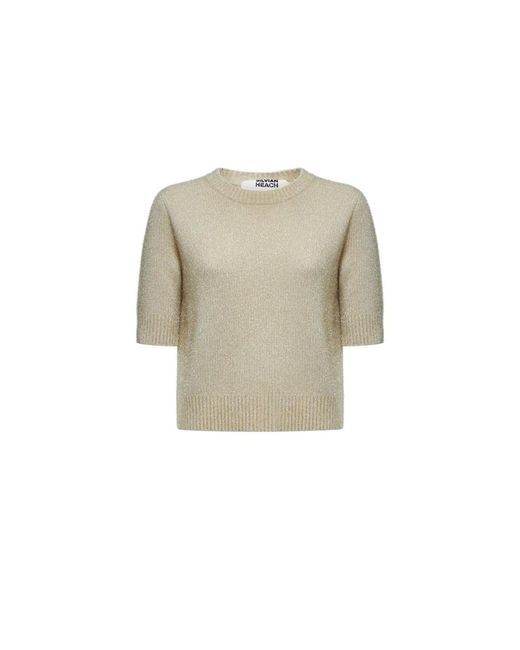 Round-Neck Knitwear Silvian Heach de color Natural