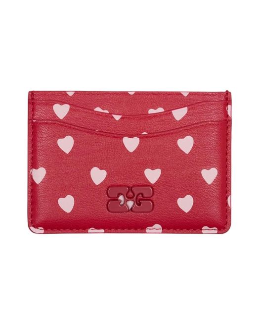 Ganni Red Wallets & Cardholders