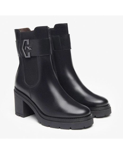 Nero Giardini Black Schwarze Lederstiefel Mit Reißverschluss