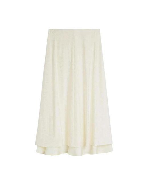 Jil Sander White Midi Skirts