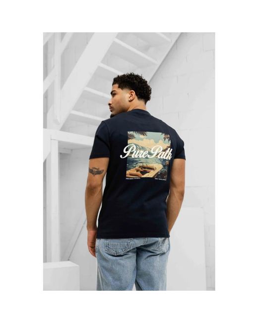 Pure Path Black T-Shirts for men