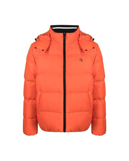 Calvin Klein Orange Winter Jackets for men