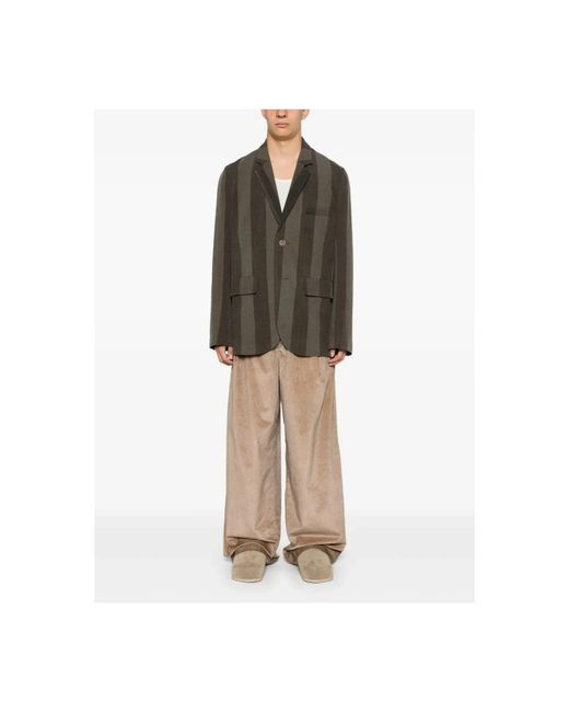 Uma Wang Jassen ,Veelkleurig ,Wol Taupe Wollen Blazer in het Green voor heren