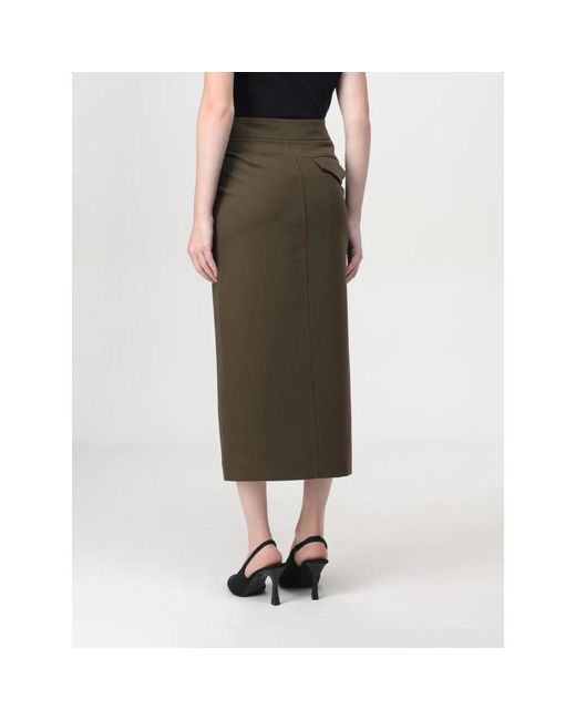 Pinko Green Midi Skirts