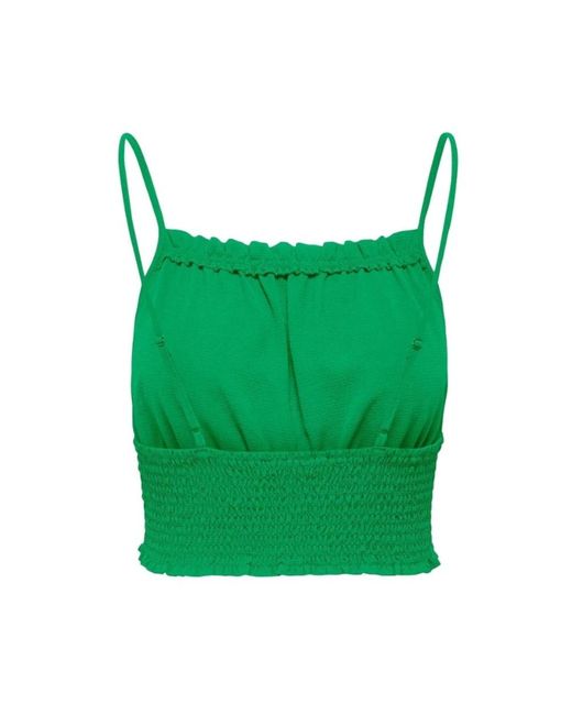 ONLY Green Sleeveless Tops