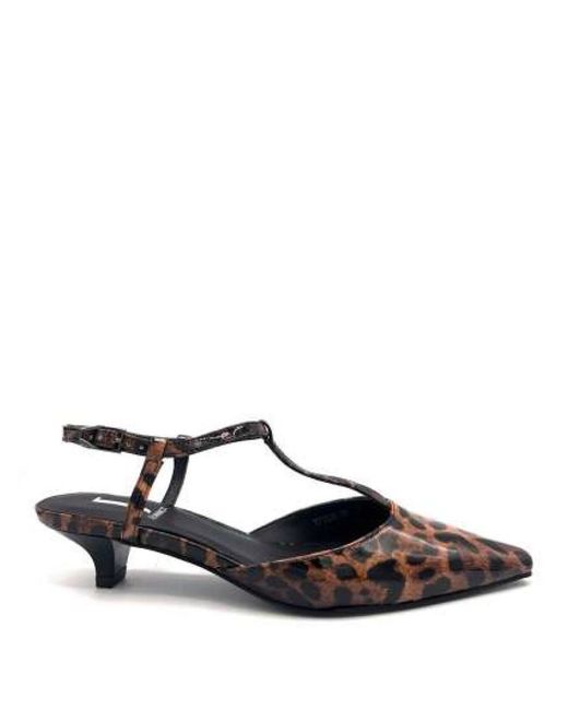 Jeannot Schoenen ,Veelkleurig ,Decolletè Pump T-Bar in het Brown