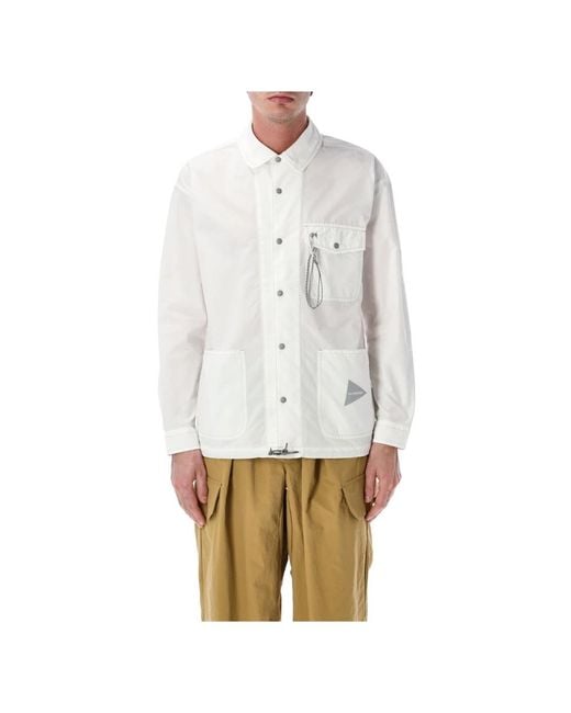 And Wander White Light Jackets for men