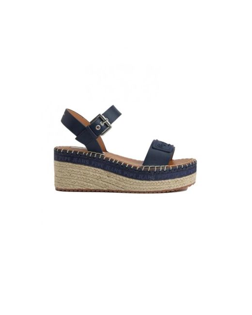 Pepe Jeans Blue Wedges