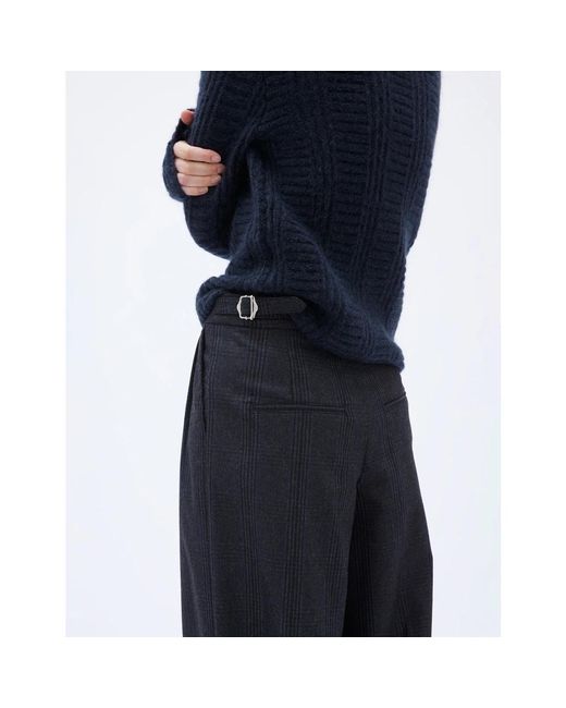 REMAIN Birger Christensen Gray Wide Trousers