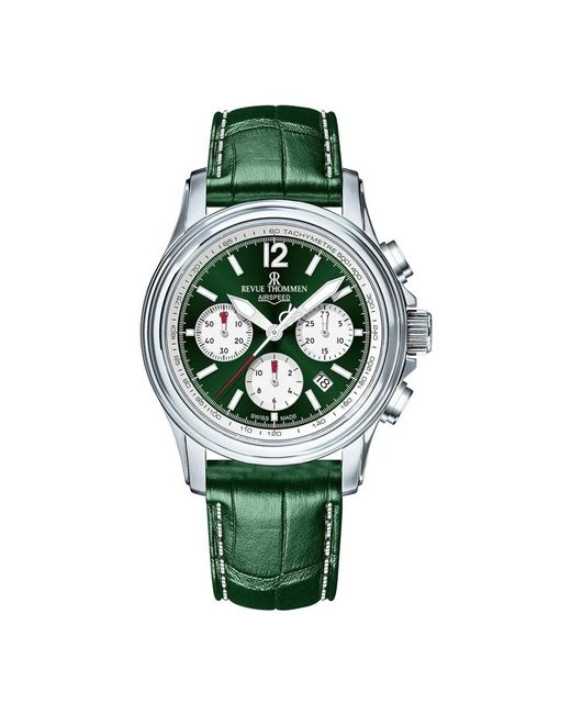 Revue Thommen Accessoires ,Groen ,Leer Horloges in het Green voor heren