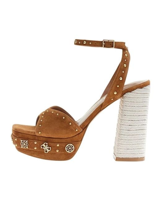 Guess Brown High Heel Sandals