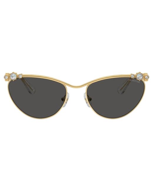 Swarovski Brown Sonnenbrille, ovale form, sk7017