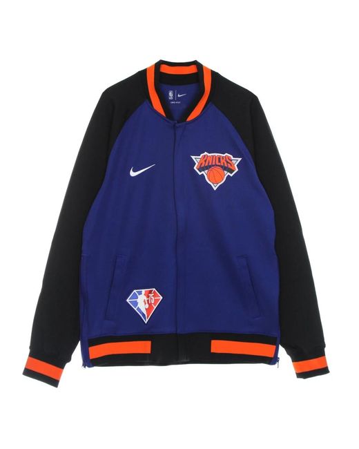 Nike Fitness ,Veelkleurig ,Polyester New York Knicks Basketbaljas Showtime in het Blue voor heren