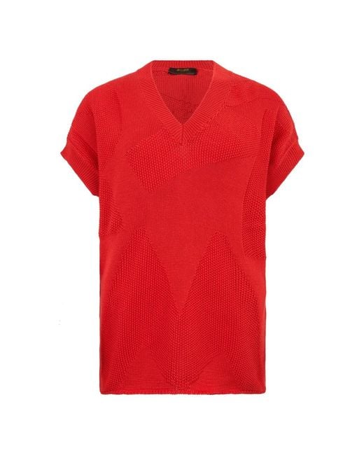 Moorer Red V-Neck Knitwear