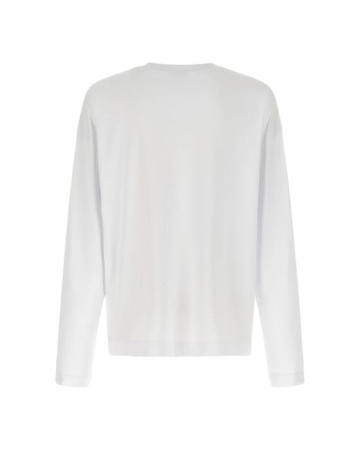 Dries Van Noten White Long Sleeve T-Shirts for men