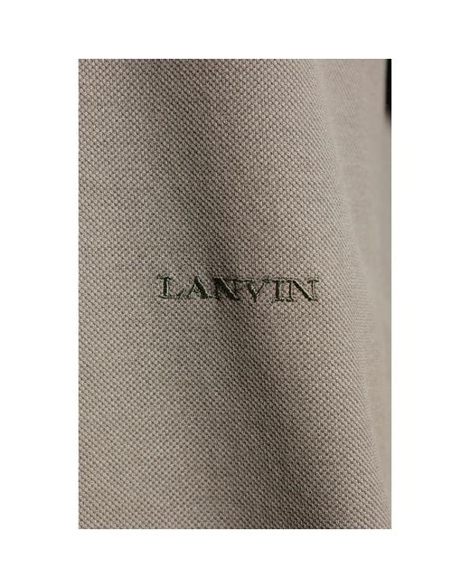 Lanvin Baumwollpoloshirt in Gray für Herren