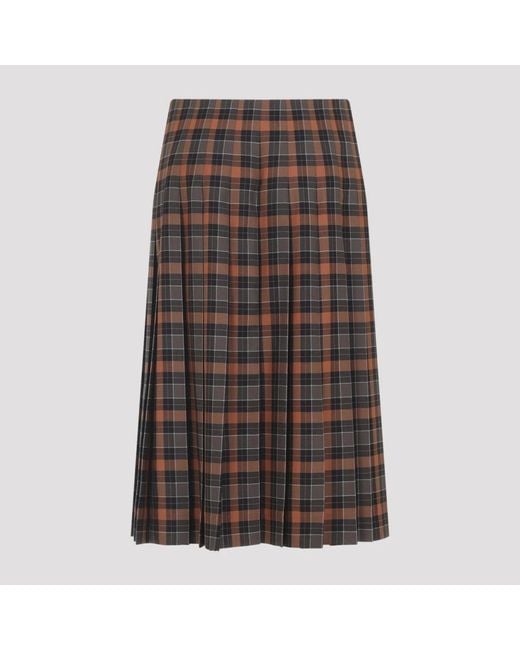Loewe Geplooide Rok in het Brown