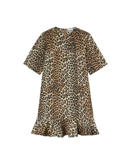 Ganni Womens Green Short Dresses Women
