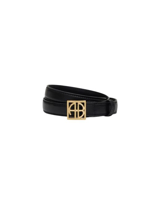 Anine Bing Black Monogramm Gürtel