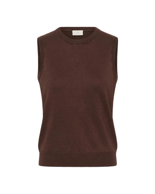 Kaffe Brown Rundhals-Strickware