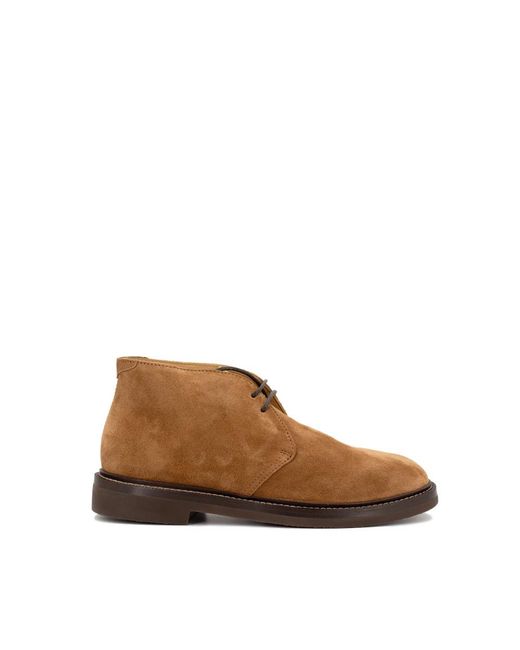 Brunello Cucinelli Suede Chukka Laarzen in het Brown voor heren