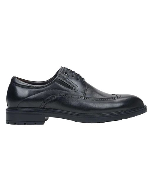 ESTRO Brogues aus echtem leder in schwarz in Black für Herren