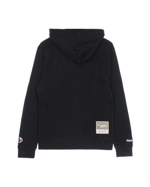 Mitchell & Ness Hoodies & Sweatvesten ,Zwart ,Katoen Chicago Bulls Cropped Logo Hoodie in het Black voor heren