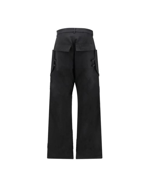 Rick Owens Black Wide Trousers for men