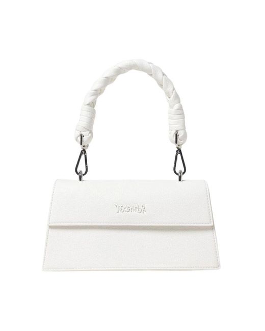 DISCLAIMER White Fuchsia Crossbody Schultertasche