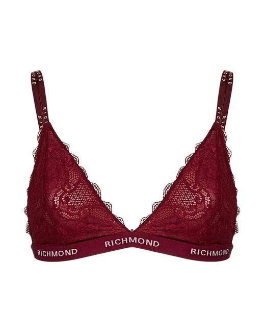 John Richmond Ondergoed ,Rood ,Triangel Bh Van Kant Met Elastische Band in het Red