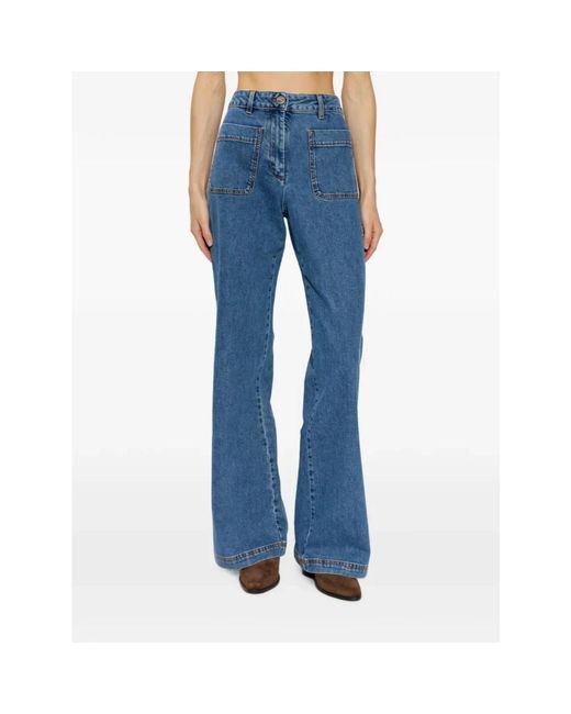 Etro Blue Wide Jeans