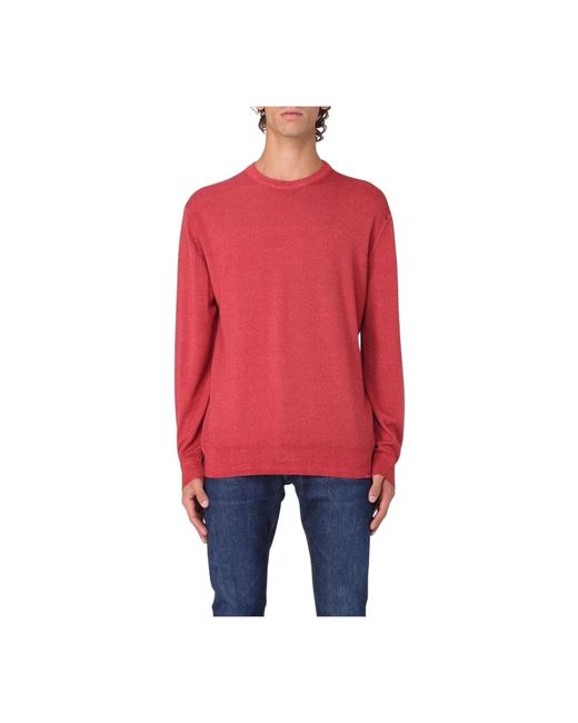 Paul & Shark Red Round-Neck Knitwear for men