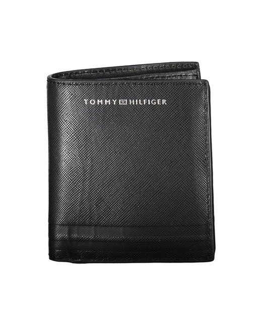 Tommy Hilfiger Schwarze Ledergeldbörse in Black für Herren