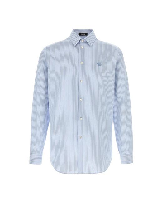 Versace Blue Casual Shirts for men