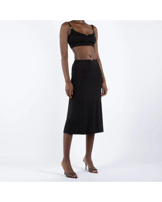 Rabanne Black Schwarzes Viskose Elastan Kleid