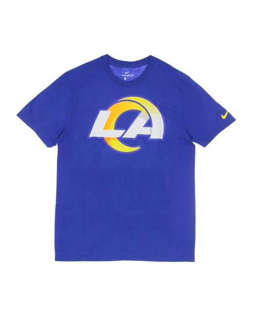 Nike Fitness ,Blauw ,Polyester Losram Logo Essential Tee Korte Mouw in het Blue voor heren