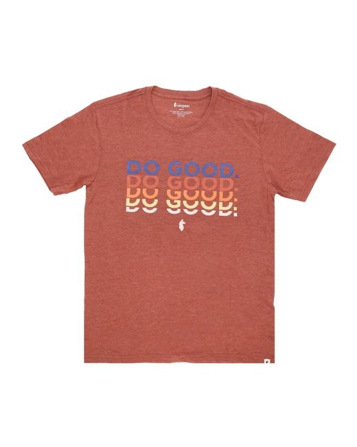 COTOPAXI Tops ,Bruin ,Katoen Goede Vibes T-Shirt in het Pink voor heren