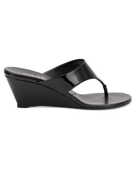 Prada Black Wedges
