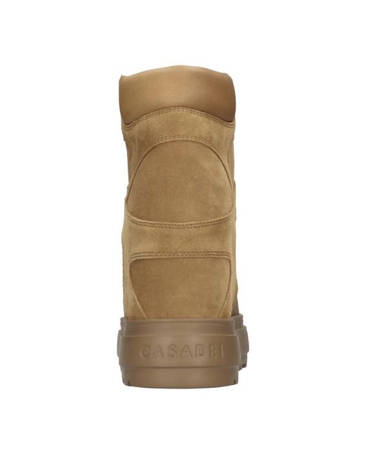 Casadei Brown Lace-Up Boots