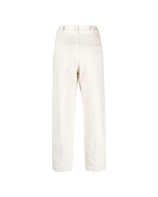 Eleventy White Straight Jeans