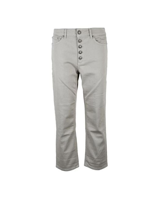 Dondup Gray Cropped Jeans