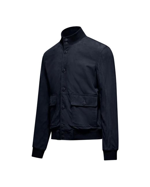 Bomboogie Blue Leather Jackets for men