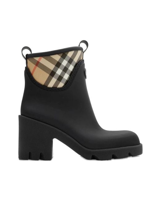 Rain Boots Burberry en coloris Black