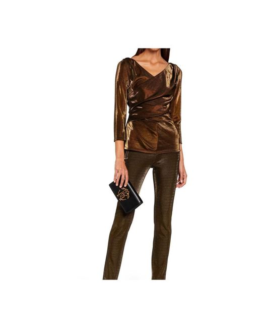 Roberto Cavalli Brown Skinny Trousers