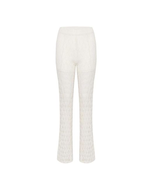 Gestuz White Flared pant afterglow