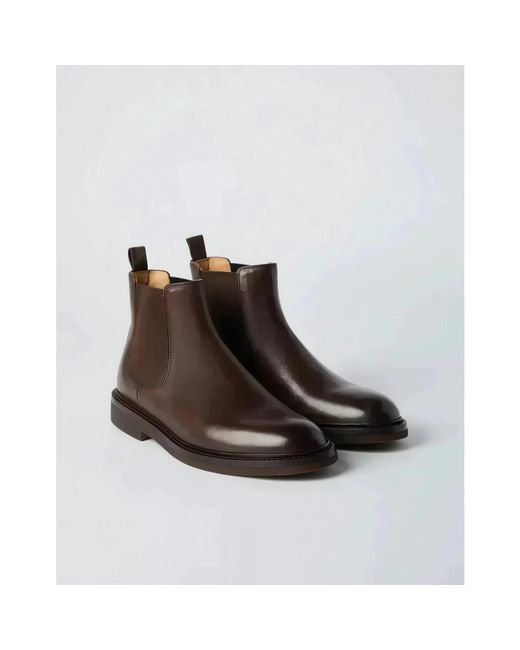 Brunello Cucinelli Brown Chelsea Boots for men