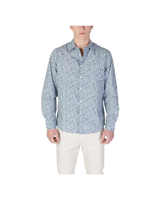 Replay Blue Casual Shirts for men