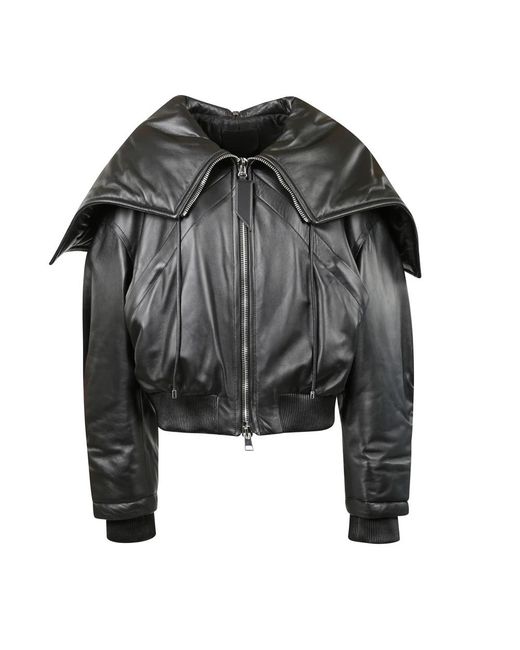 The Attico Black Leather Jackets