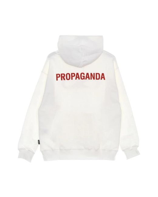Propaganda Hoodies & Sweatvesten ,Wit ,Katoen Rode Hoodie Lichtgewicht Sweatshirt in het White voor heren